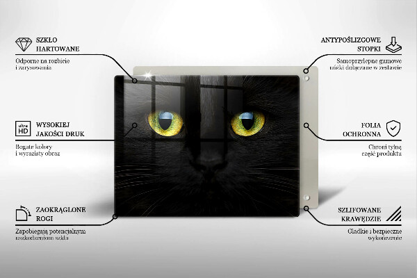 Üveg vágódeszka Állati macska szeme