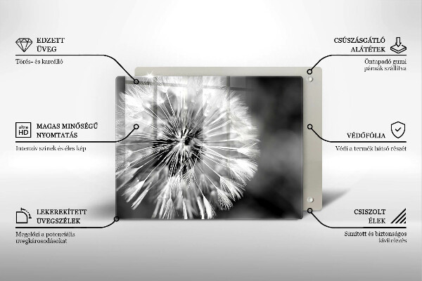 Üveg vágódeszka Finom gyermekláncfű