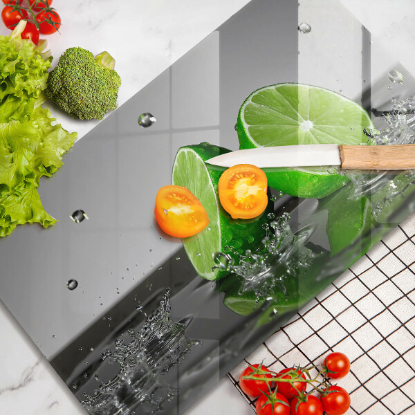 Üveg vágódeszka Lédús lime és víz