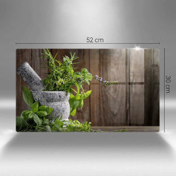 Üveg vágódeszka Gyógynövényeket és fát ültet