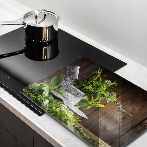 Üveg vágódeszka Gyógynövényeket és fát ültet