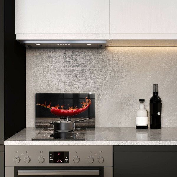 Üveg vágódeszka Csípős chili paprika