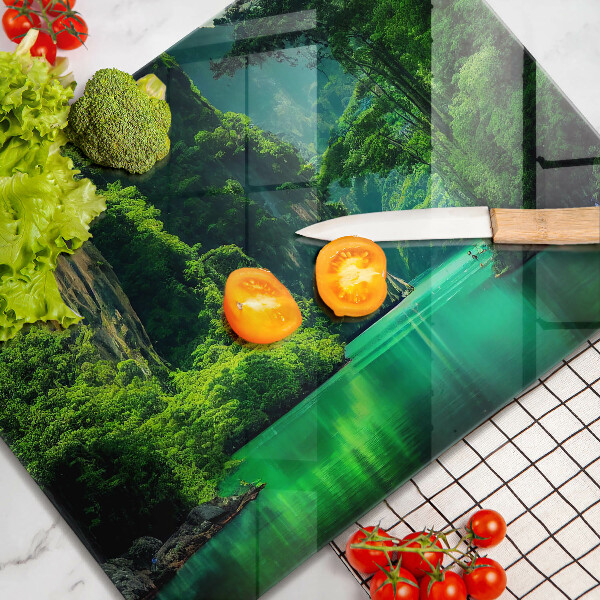 Üveg vágódeszka Lagúna táj