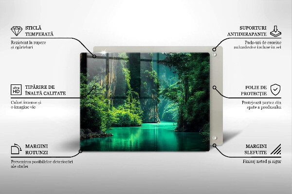 Üveg vágódeszka Lagúna táj