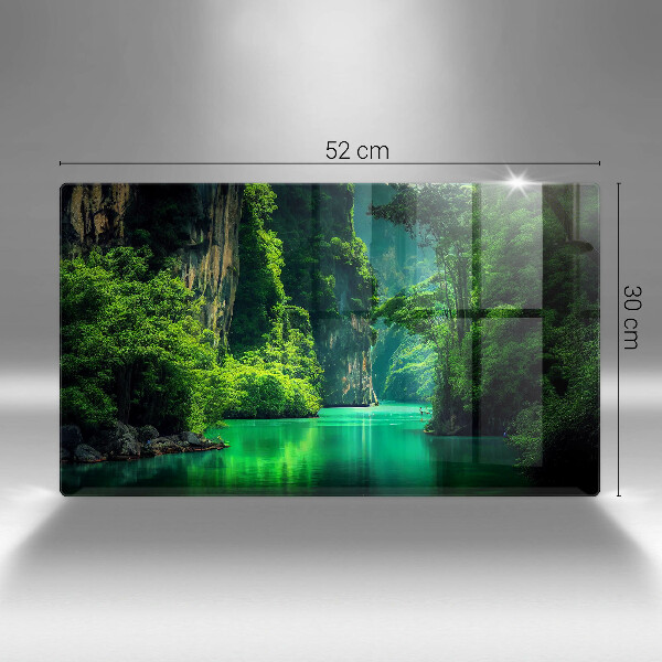 Üveg vágódeszka Lagúna táj