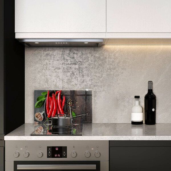 Üveg vágódeszka Piros chili paprika