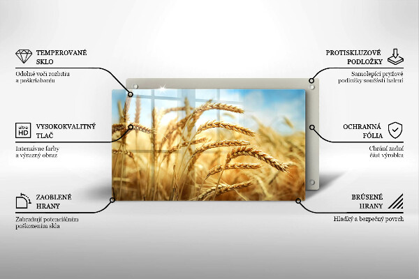 Üveg vágódeszka Kalász gabonafélék a területen