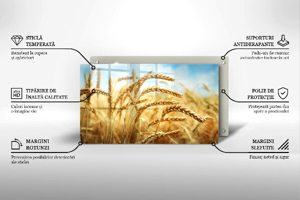 Üveg vágódeszka Kalász gabonafélék a területen