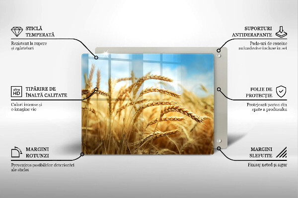 Üveg vágódeszka Kalász gabonafélék a területen