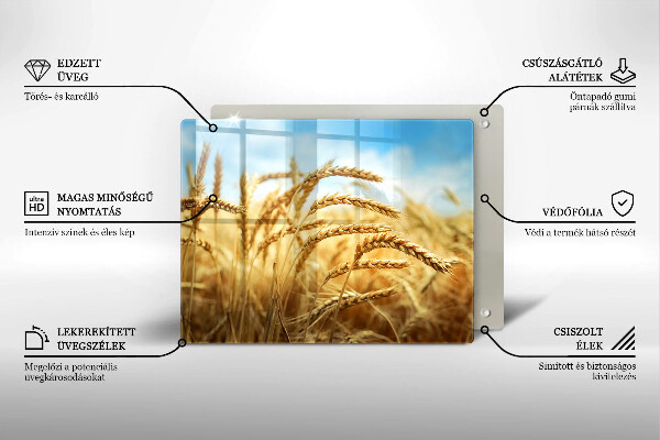 Üveg vágódeszka Kalász gabonafélék a területen