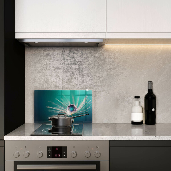 Üveg vágódeszka Harmat a pitypangon