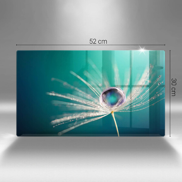 Üveg vágódeszka Harmat a pitypangon