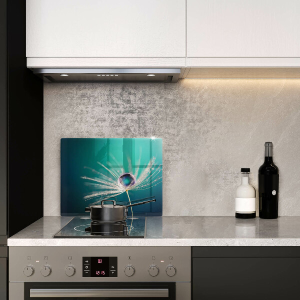 Üveg vágódeszka Harmat a pitypangon