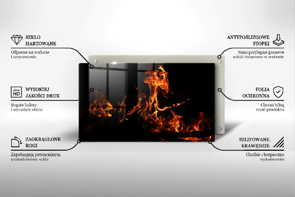 Üveg vágódeszka Gyújts egy élő lángot