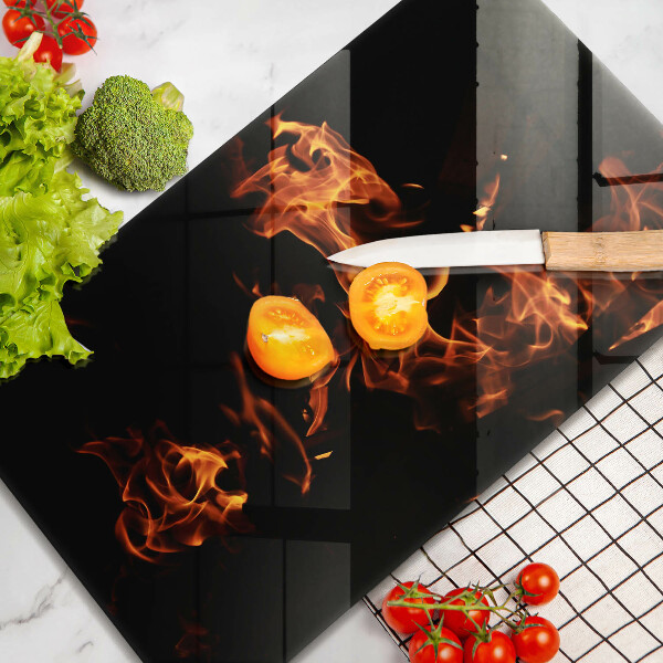 Üveg vágódeszka Gyújts egy élő lángot