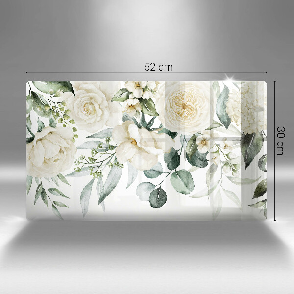 Üveg vágódeszka Akvarell virágok