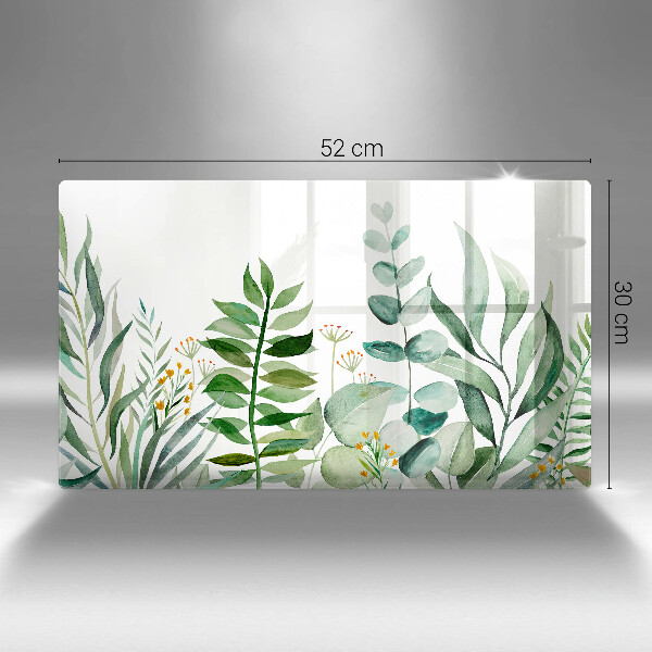 Üveg vágódeszka Növény levelek illusztráció