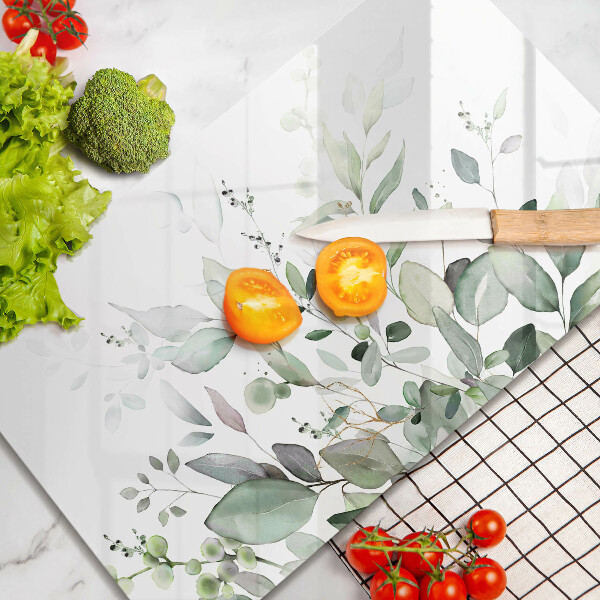 Üveg vágódeszka Akvarell növények