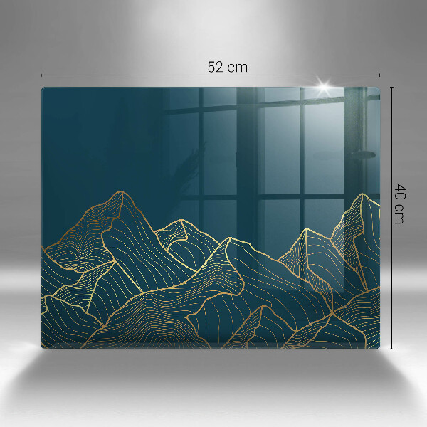 Üveg vágódeszka Absztrakt hegyek