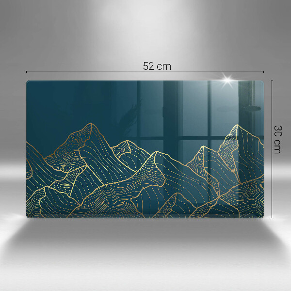 Üveg vágódeszka Absztrakt hegyek