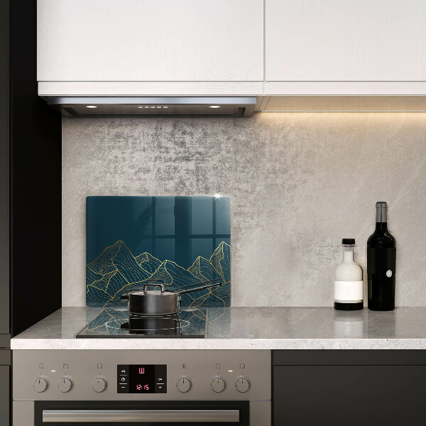 Üveg vágódeszka Absztrakt hegyek