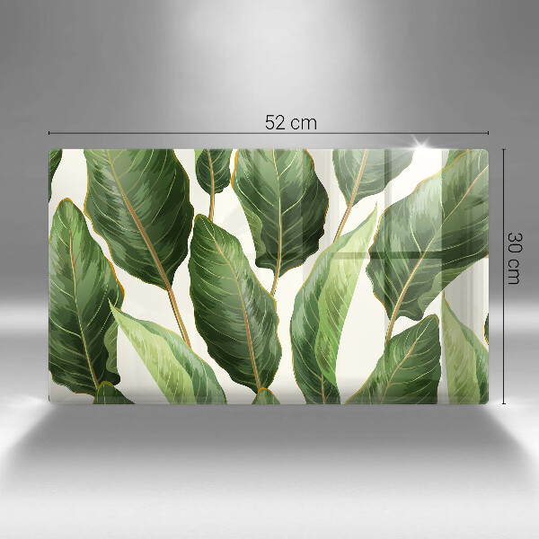 Üveg vágódeszka Banán levelek