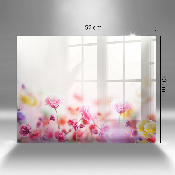 Üveg vágódeszka Virágos rét