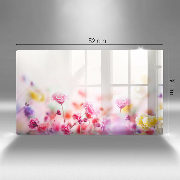 Üveg vágódeszka Virágos rét