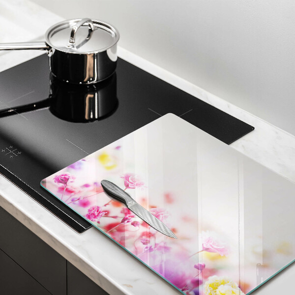 Üveg vágódeszka Virágos rét