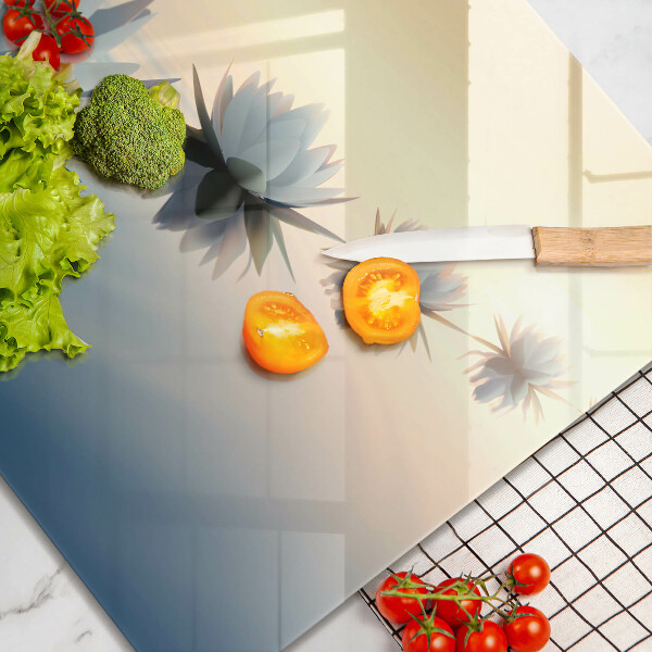 Üveg vágódeszka Liliom virágok a vízen