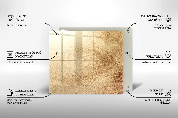 Üveg vágódeszka Tengerparti homokos nyaralás