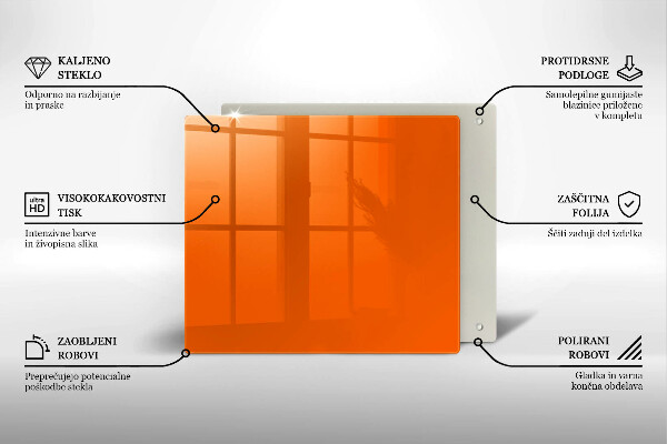 Üveg vágódeszka narancsszín