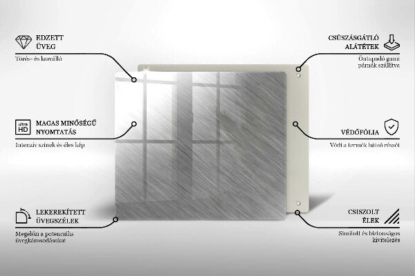 Üveg vágódeszka Fém textúra háttér