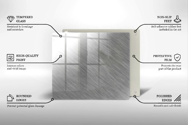 Üveg vágódeszka Fém textúra háttér