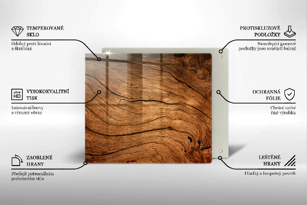 Üveg vágódeszka Fa tábla textúra