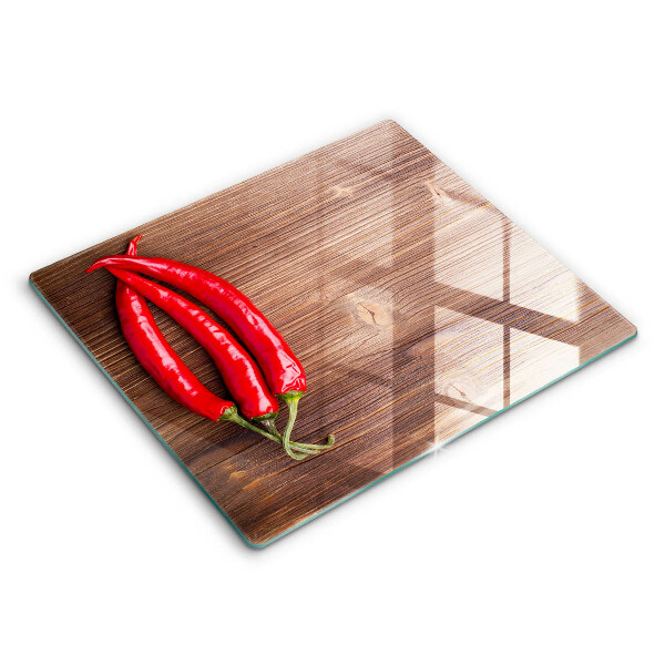 Üveg vágódeszka Chili paprika a fán