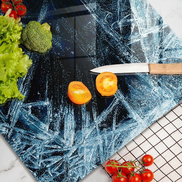 Üveg vágódeszka Éles jég szerkezete