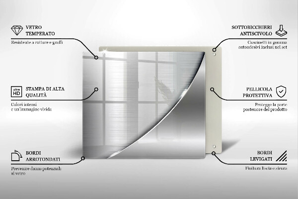 Üveg vágódeszka Fém formák