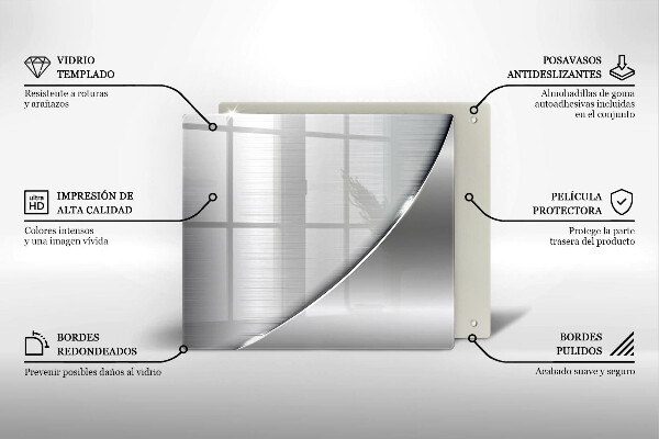 Üveg vágódeszka Fém formák
