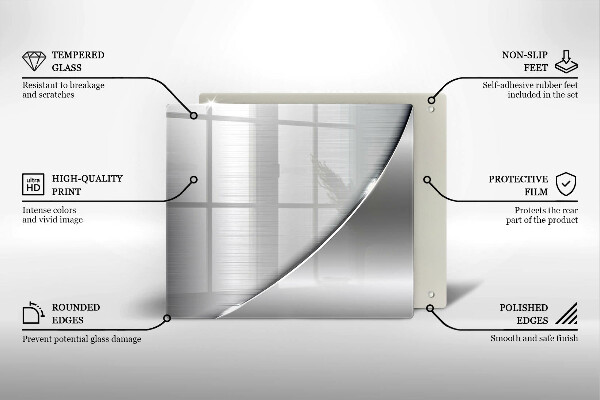 Üveg vágódeszka Fém formák