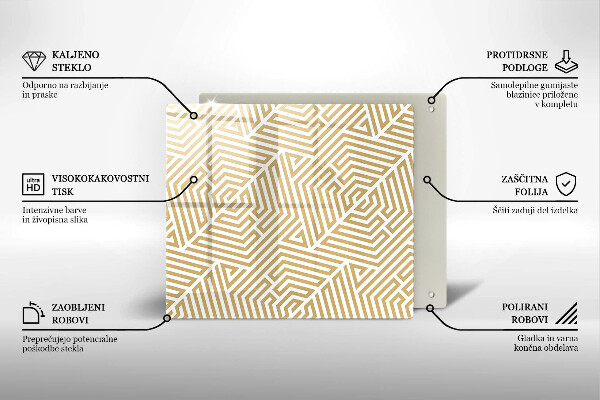 Üveg vágódeszka Geometriai vonalak