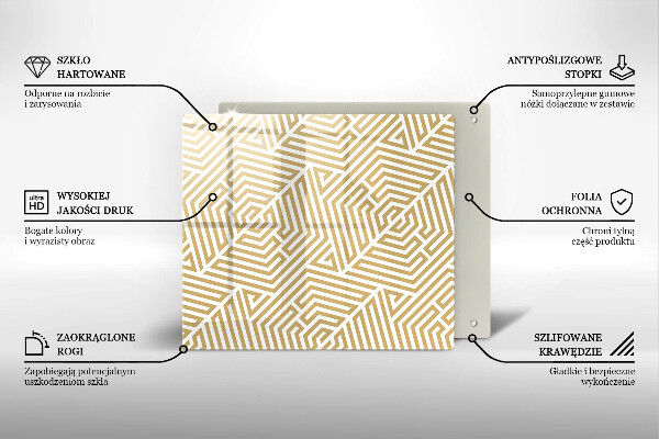 Üveg vágódeszka Geometriai vonalak