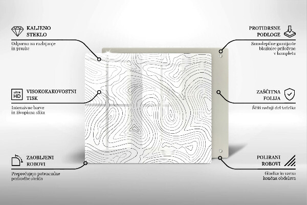 Üveg vágódeszka Absztrakt formák