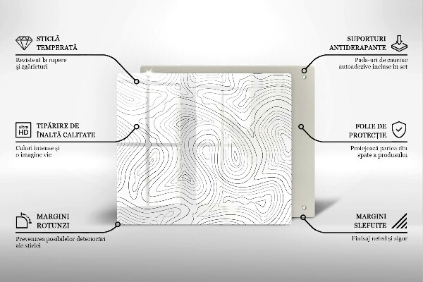 Üveg vágódeszka Absztrakt formák