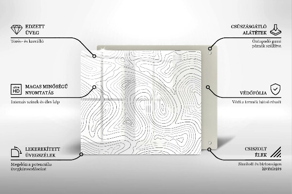 Üveg vágódeszka Absztrakt formák