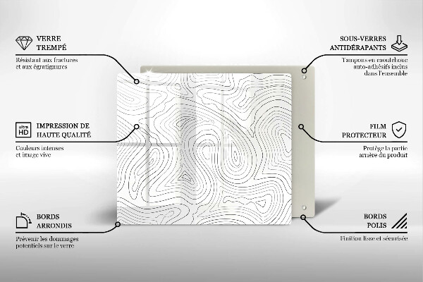 Üveg vágódeszka Absztrakt formák