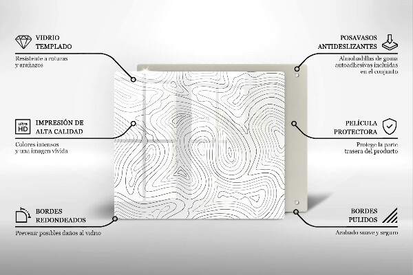 Üveg vágódeszka Absztrakt formák