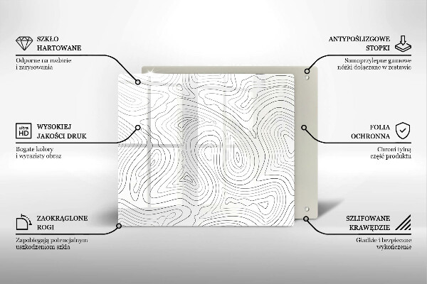 Üveg vágódeszka Absztrakt formák