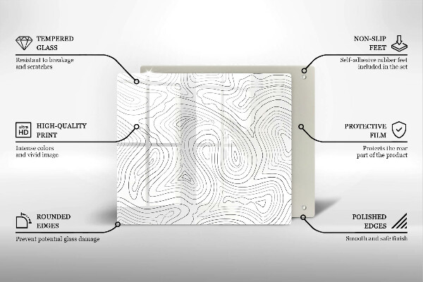Üveg vágódeszka Absztrakt formák