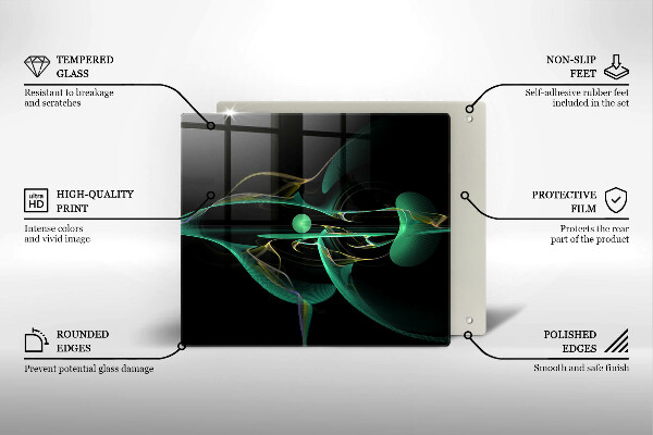 Üveg vágódeszka Modern absztrakció